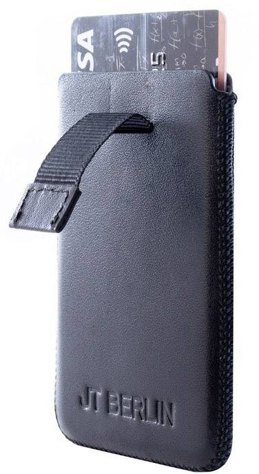 JT Berlin 10197 Premium Etui für Kreditkarten, Geldkarten, Visitenkarten Schwarz Leder