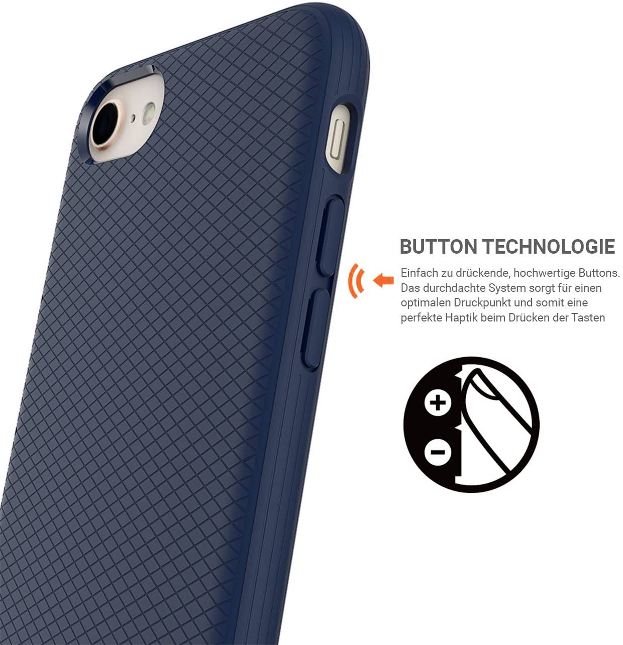 JT Berlin Pankow Soft Backcover Apple iPhone 7, iPhone 8, iPhone SE (2. Generation), iPhone SE (3. Generation) Blau