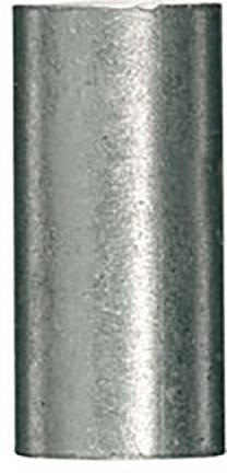 Ein zylindrisches Metallrohr, das vertikal steht, zeigt eine glänzende, glatte Oberfläche.