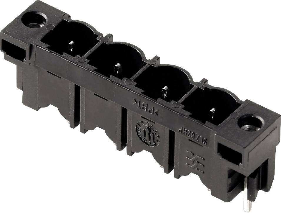 Eine schwarze, rechteckige Steckverbinderleiste mit fünf Öffnungen, geeignet für elektronische Anwendungen.