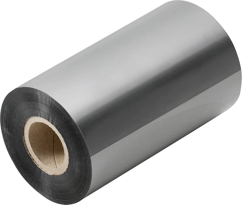 Eine Rolle silberner Metallfolie auf einem weißen Hintergrund, die für Verpackungs- oder Dekorationszwecke verwendet wird.