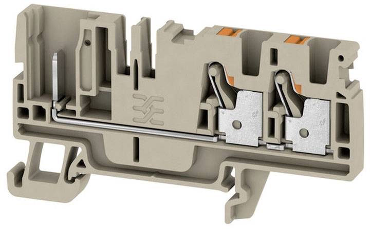 Weidmüller 2540070000 Durchgangsreihenklemme 6.1mm Push-In-Klemme, Steckanschluss Beige 50St.