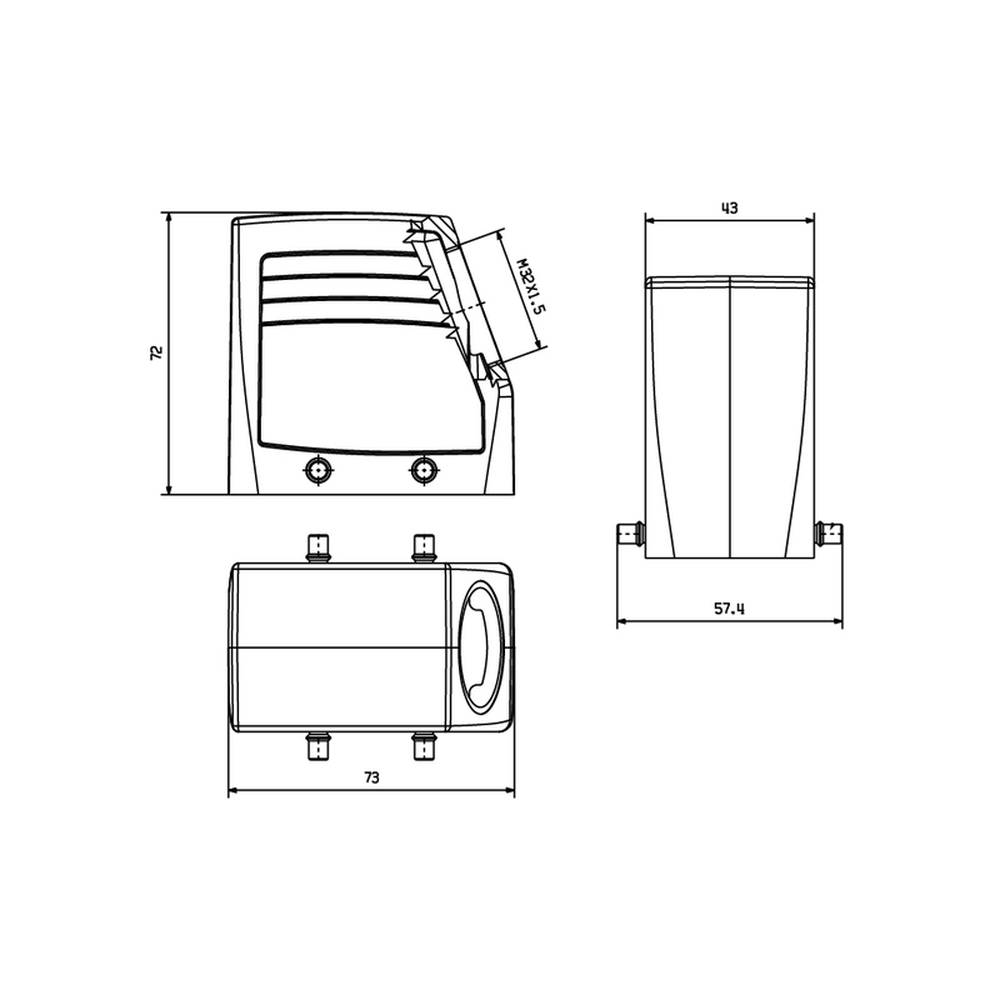 Weidmüller HDC 24D TOLU 1M32G EMC 2544000000 Steckergehäuse 1 St.