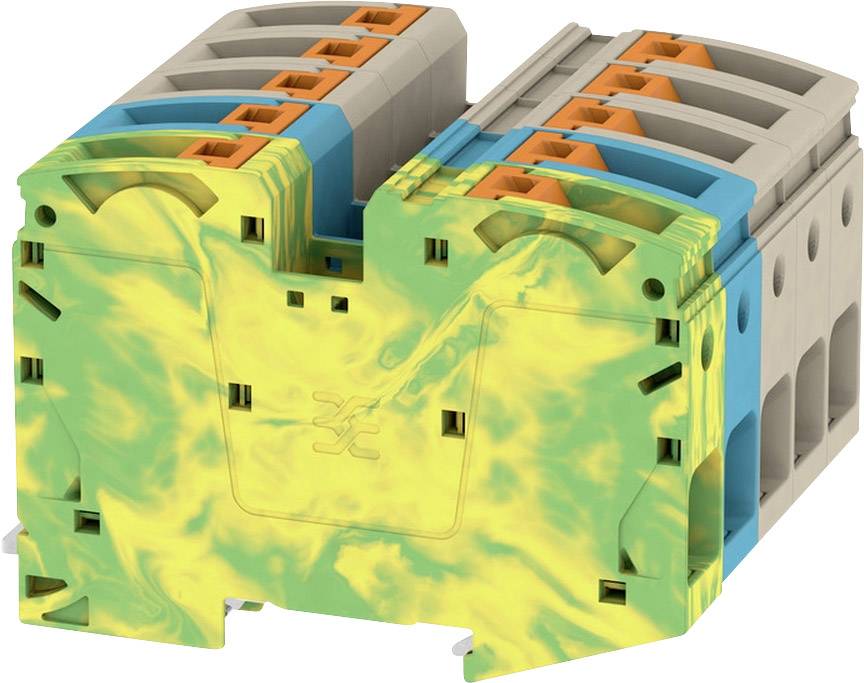 Weidmüller 2551540000 Durchgangsreihenklemme 80mm Push-In-Klemme Beige, Blau, Grün, Gelb 1St.