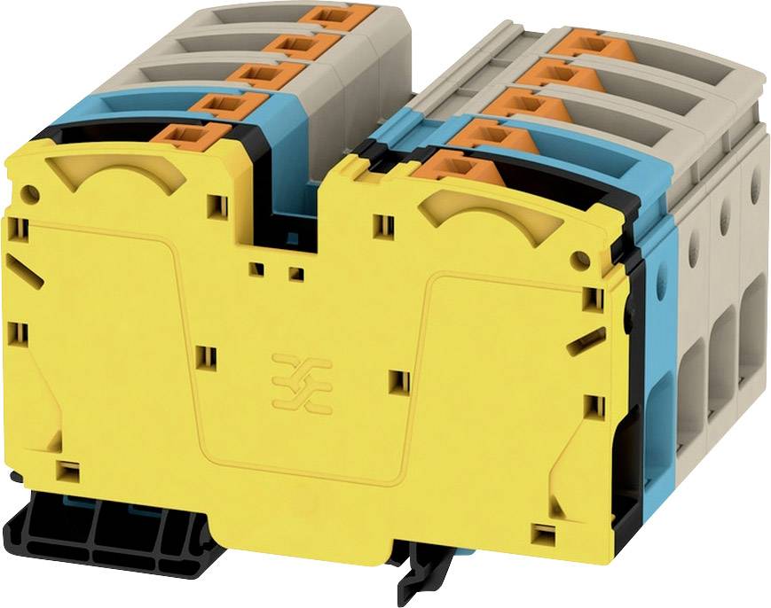 Weidmüller 2552140000 Durchgangsreihenklemme 80mm Push-In-Klemme Beige, Schwarz, Gelb, Blau 1St.