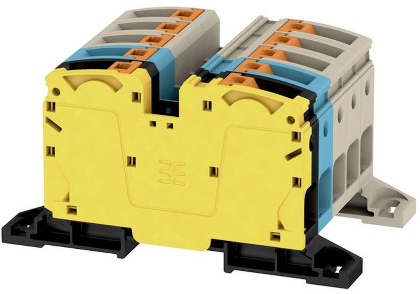 Weidmüller 2552200000 Durchgangsreihenklemme 80mm Push-In-Klemme Beige, Blau, Schwarz, Gelb 1St.