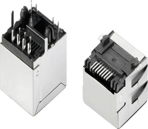 Weidmüller RJ45C5E R1D 3.2N4G/Y TY 2613200000 Buchse Polzahl 8 Schwarz 120 St.