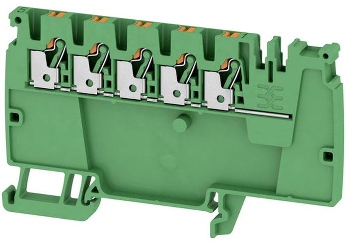 Weidmüller 2614110000 Verteiler-Reihenklemme 5.1mm Push-In-Klemme, Steckanschluss Grün-Gelb 50St.