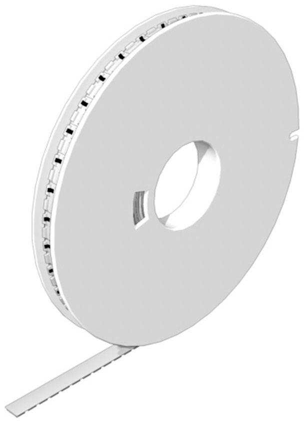Spule mit LED-Streifen, teilweise abgewickelt, in einer Plastikrolle.