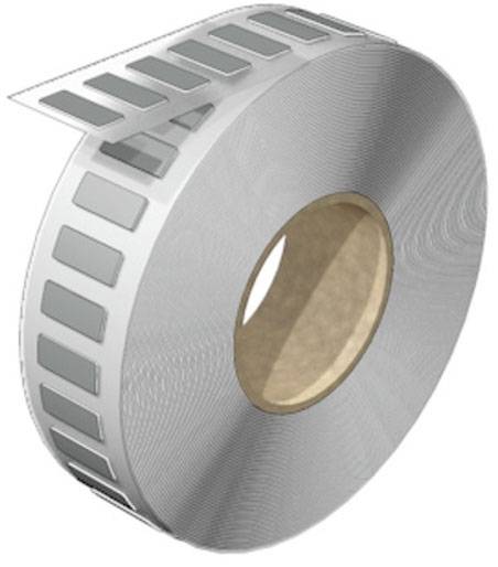 Rolle mit silberfarbenem Material und rechteckigen Abschnitten. Könnte industriellen oder elektrischen Zwecken dienen.