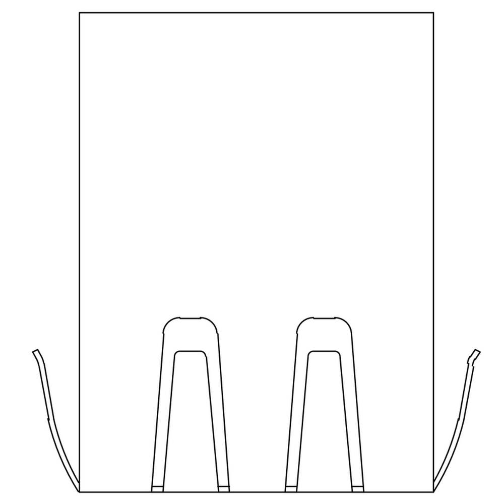 Zwei Barhocker aus Holz in einer minimalistisch gestalteten Küche. Die Stühle haben schlichte, gerade Linien und stehen nebeneinander.