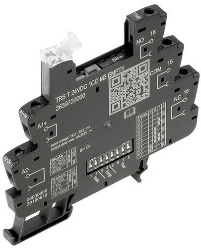 Weidmüller TRS T 24VDC 1CO M3 EMPTY Relaissockel mit Anzeige, LED, mit Freilaufdiode, ohne Prüftast