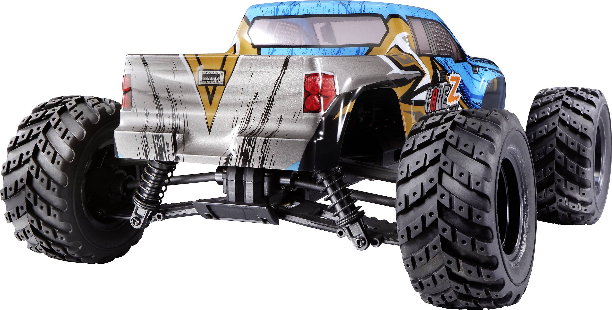Reely CORE Z Brushed 1:10 XS RC Einsteiger Modellauto Elektro Monstertruck Allradantrieb (4WD) RtR 2,4GHz inkl. Akku und Ladekabel