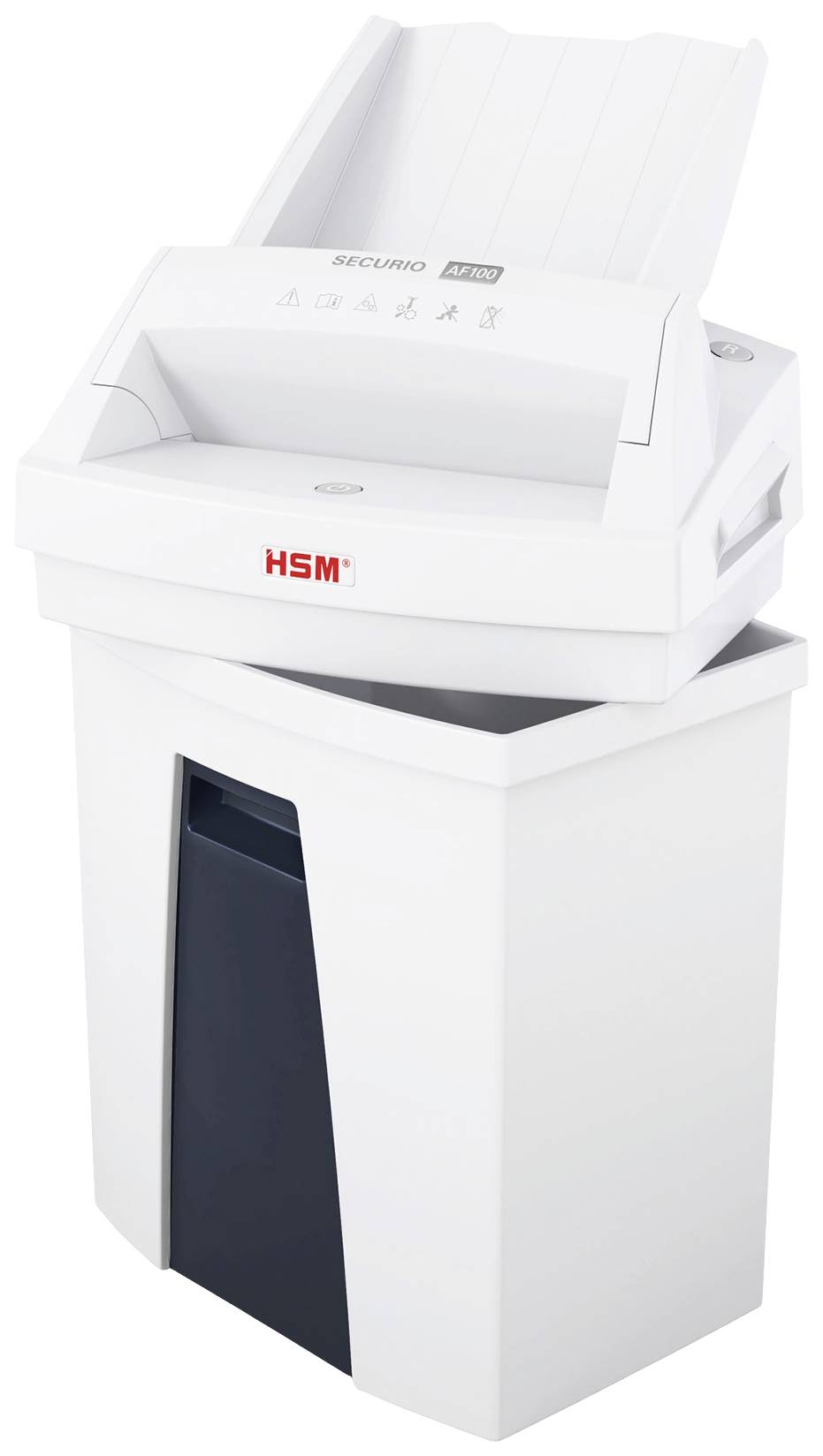 HSM Securio AF100 Aktenvernichter 7 Blatt Partikelschnitt 4 x 25mm P-4 25l Vernichtet auch Büroklammern, Heftklammern, Kreditkarte