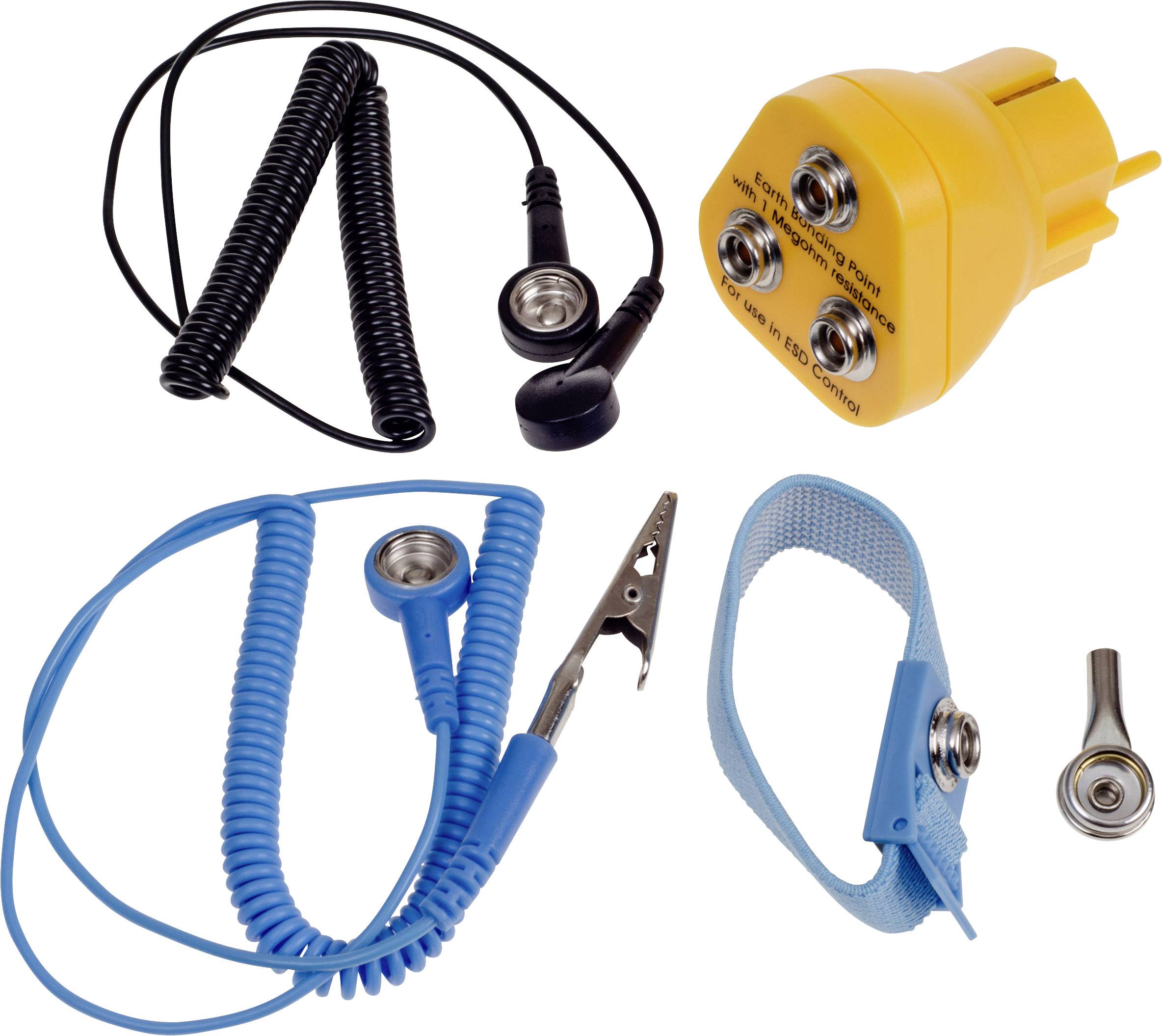 Quadrios ESD-Tischmatten-Set Grau (L x B) 550mm x 550mm