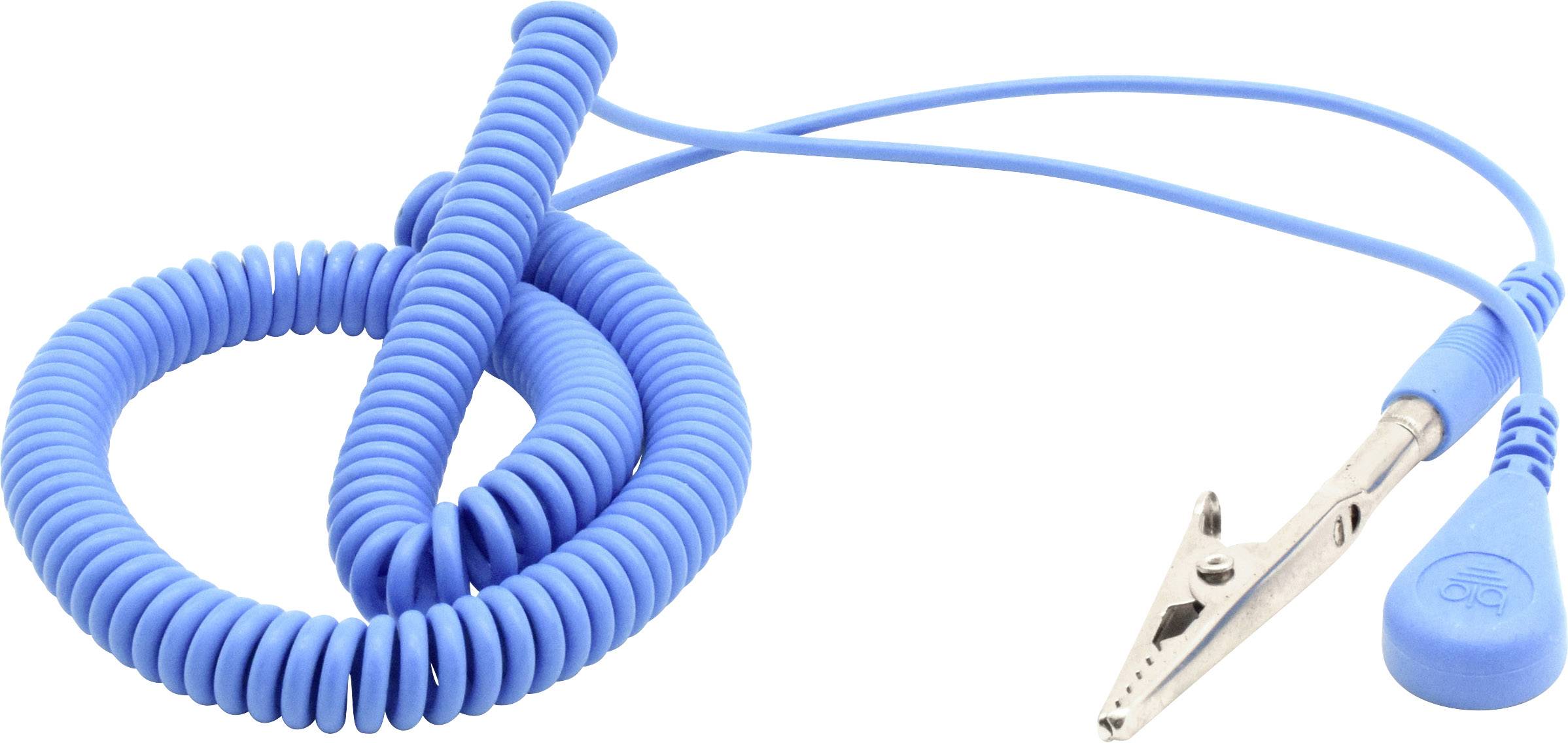 Quadrios ESD-Erdungskabel 3.60m Druckknopf 4 mm, Stecker, Krokodilklemme