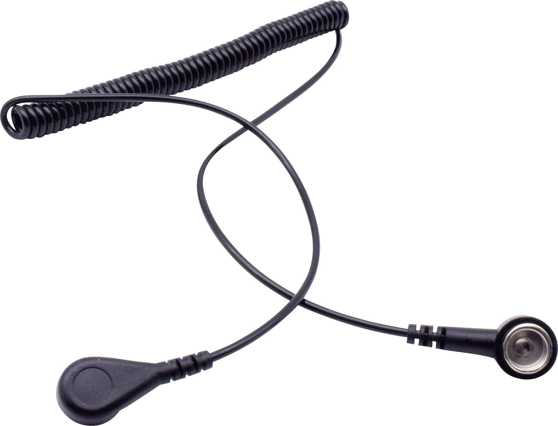 Quadrios ESD-Erdungskabel 1.80m Druckknopf 10 mm, Druckknopf 4mm