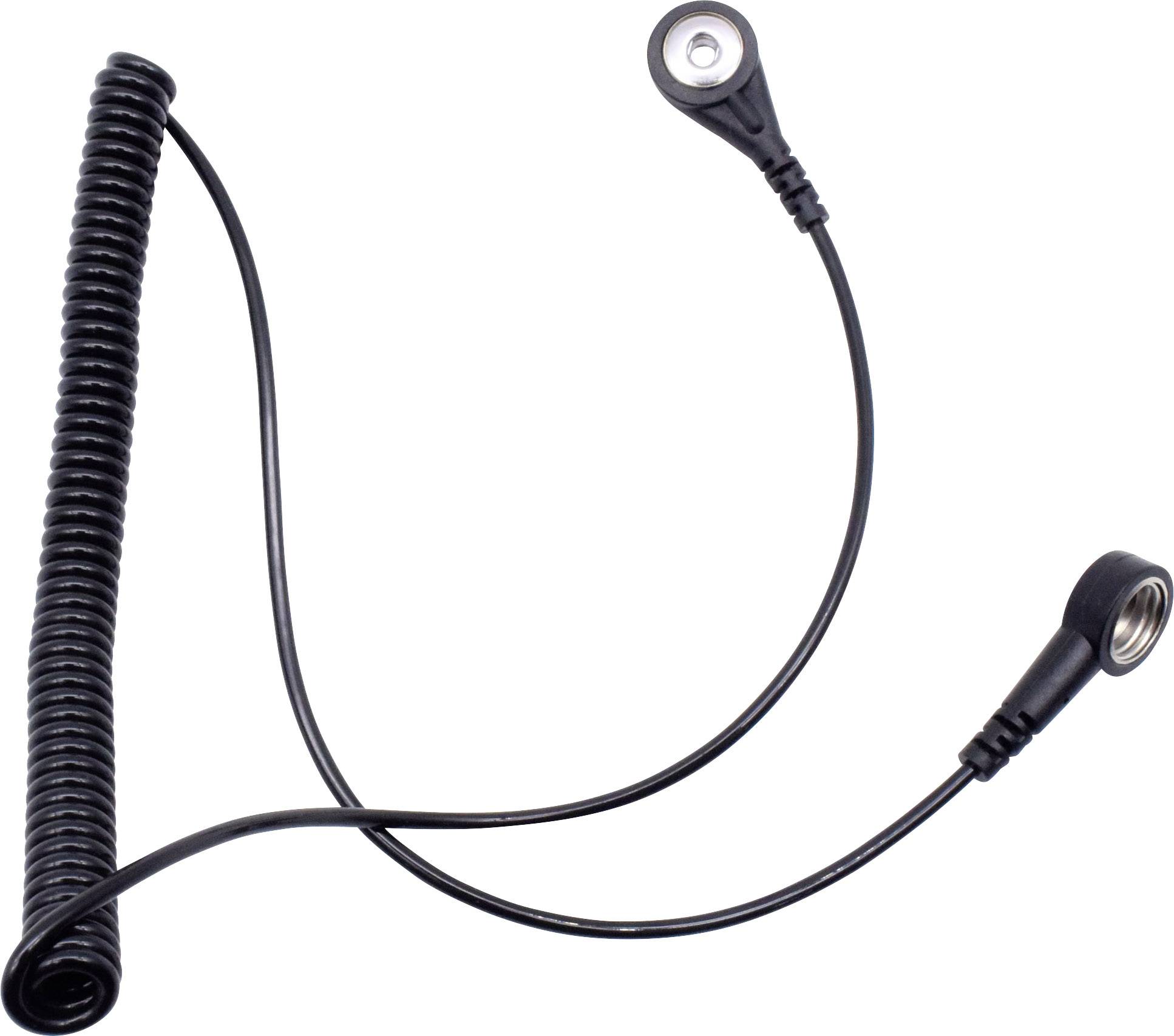Quadrios ESD-Erdungskabel 1.80m Druckknopf 10 mm, Druckknopf 4mm