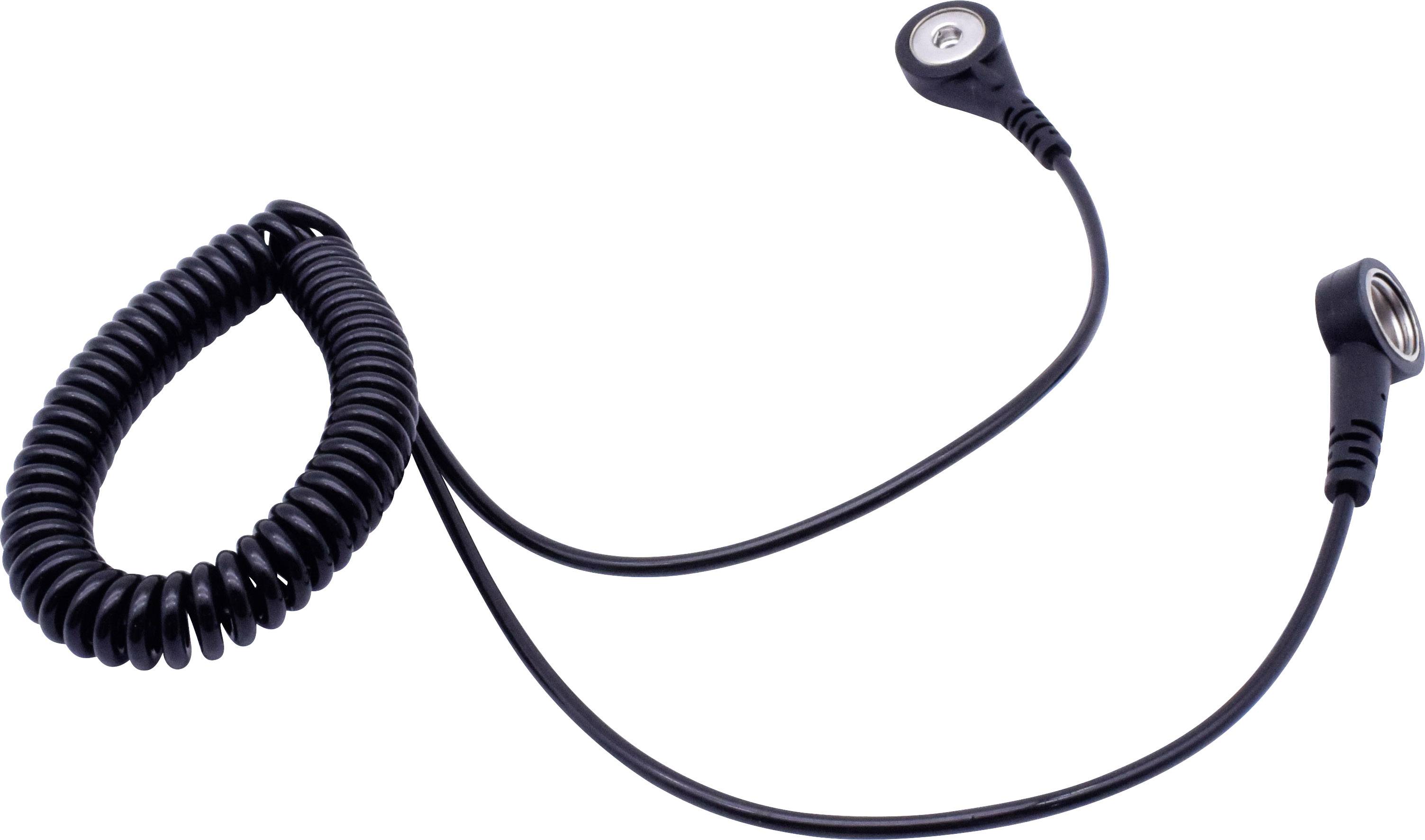 Quadrios ESD-Erdungskabel 1.80m Druckknopf 10 mm, Druckknopf 4mm