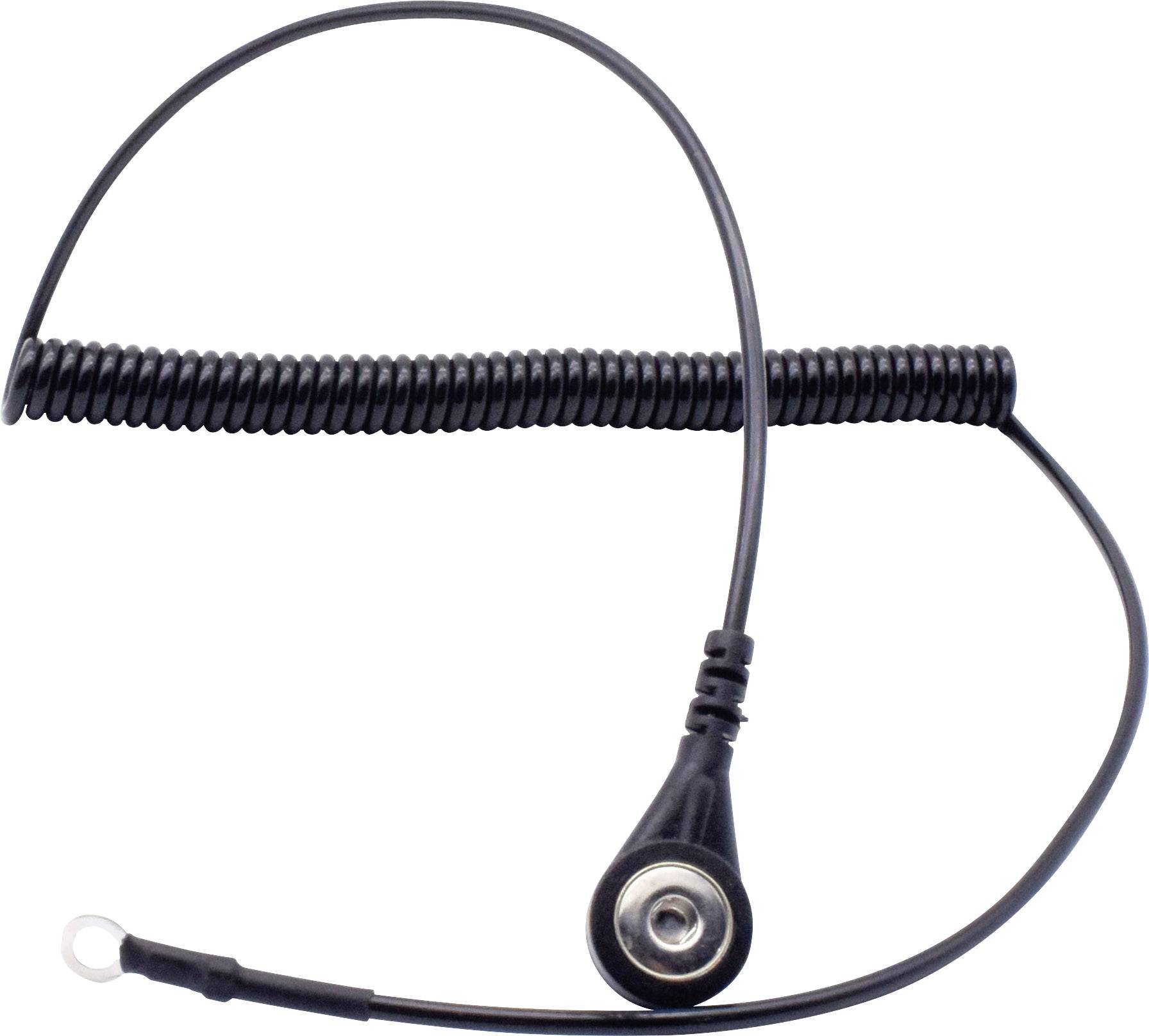 Quadrios ESD-Erdungskabel 1.80m Druckknopf 4 mm, Ringkabelschuhanschluss