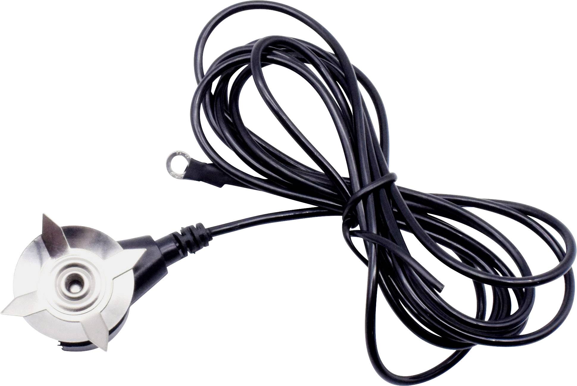 Quadrios ESD-Erdungskabel 1.80 m Klemme, Druckknopf 10 mm, Ringkabelschuhanschluss