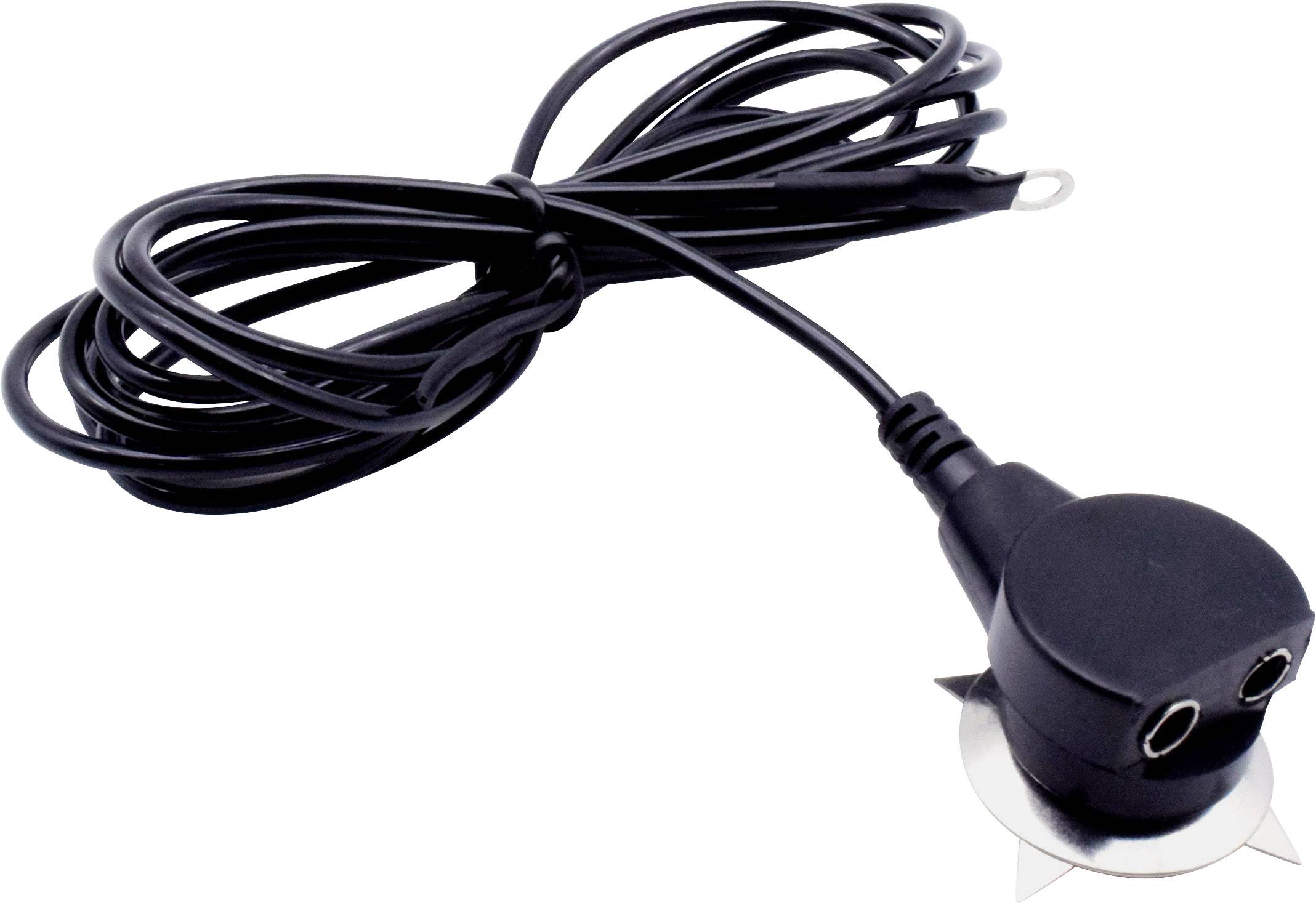 Quadrios ESD-Erdungskabel 1.80 m Klemme, Druckknopf 10 mm, Ringkabelschuhanschluss