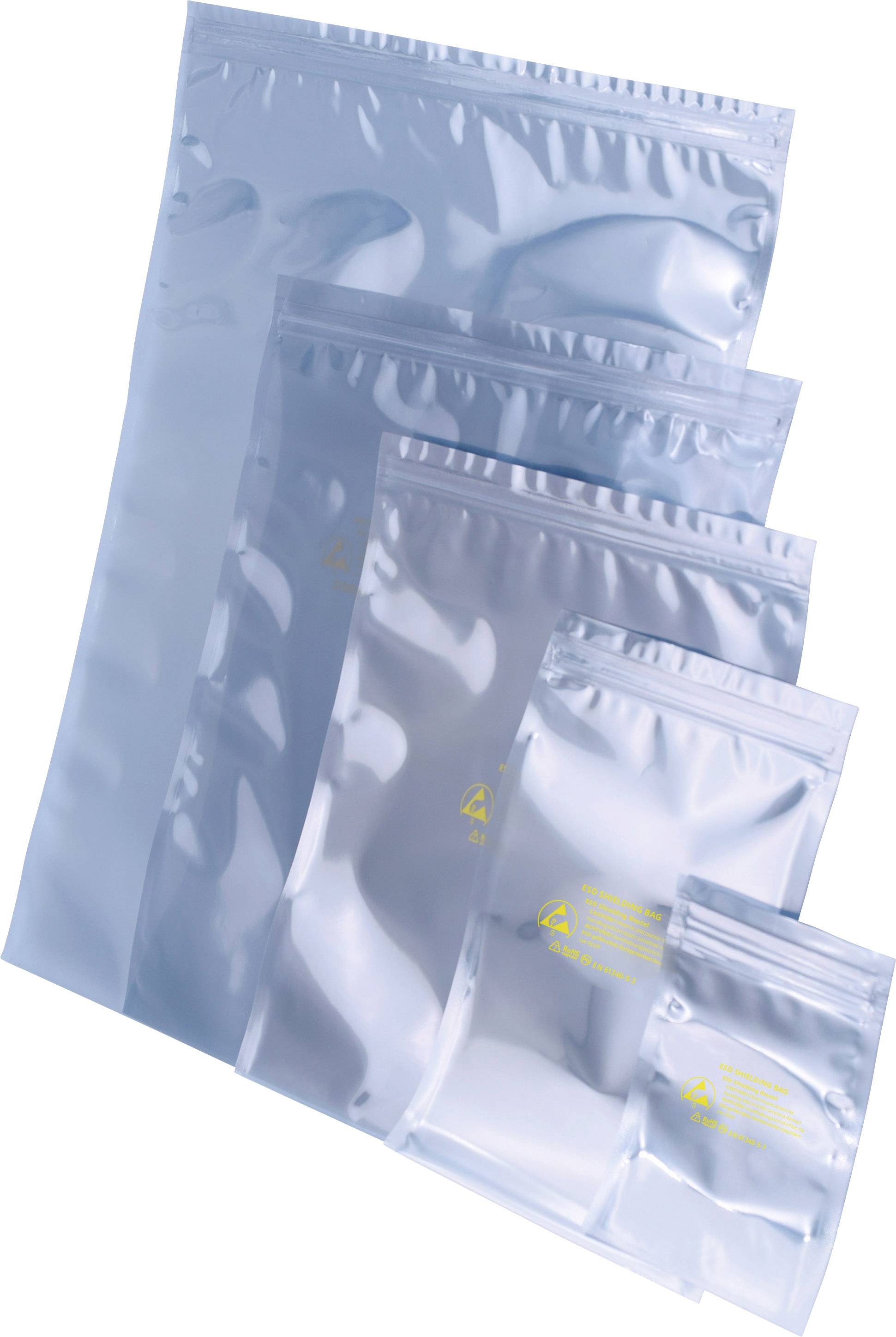 Quadrios ESD-Beutel (L x B) 75mm x 125mm abschirmend ESD-Kennbuchstabe S 10St.