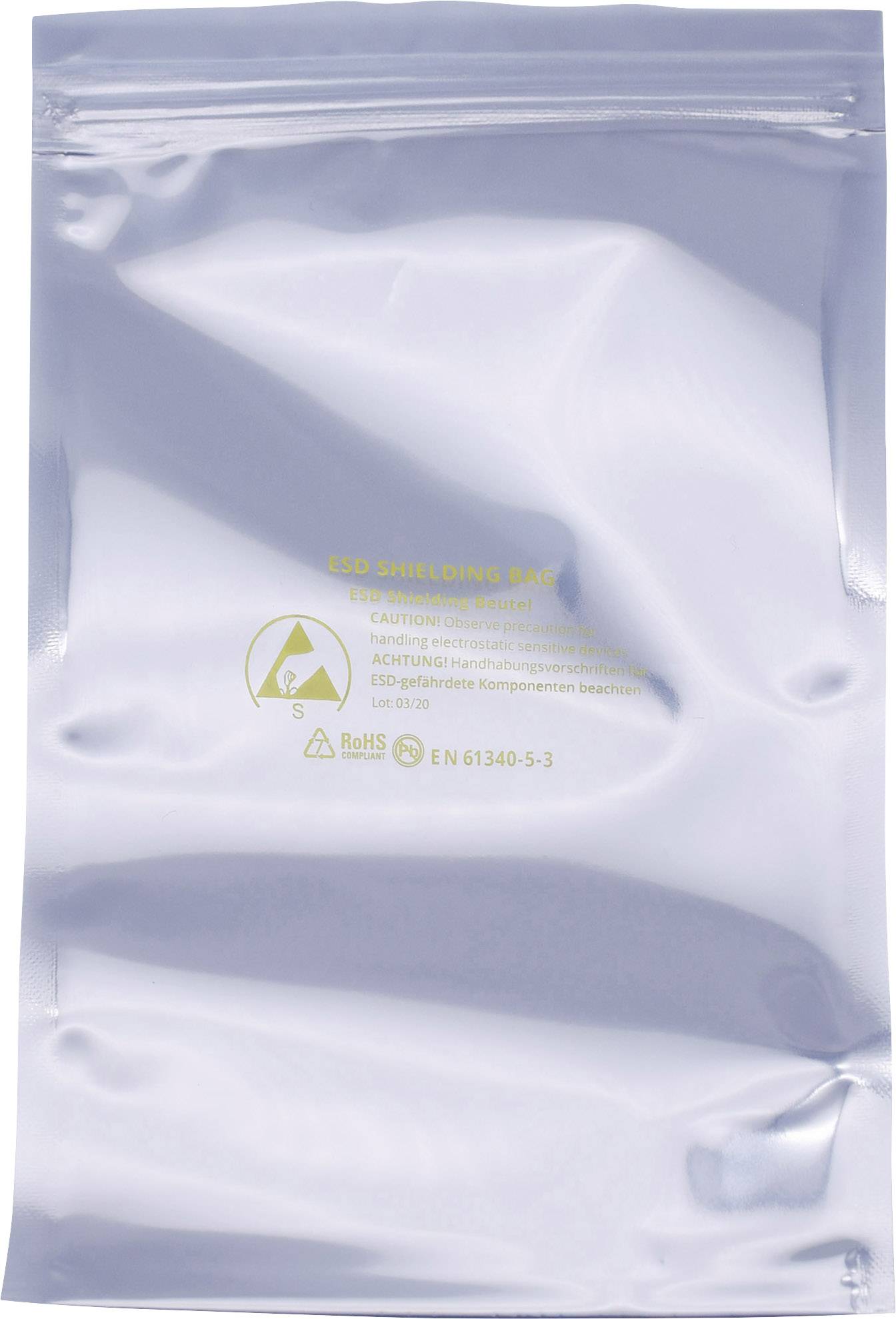 Quadrios ESD-Beutel (L x B) 127mm x 203mm abschirmend ESD-Kennbuchstabe S 10St.