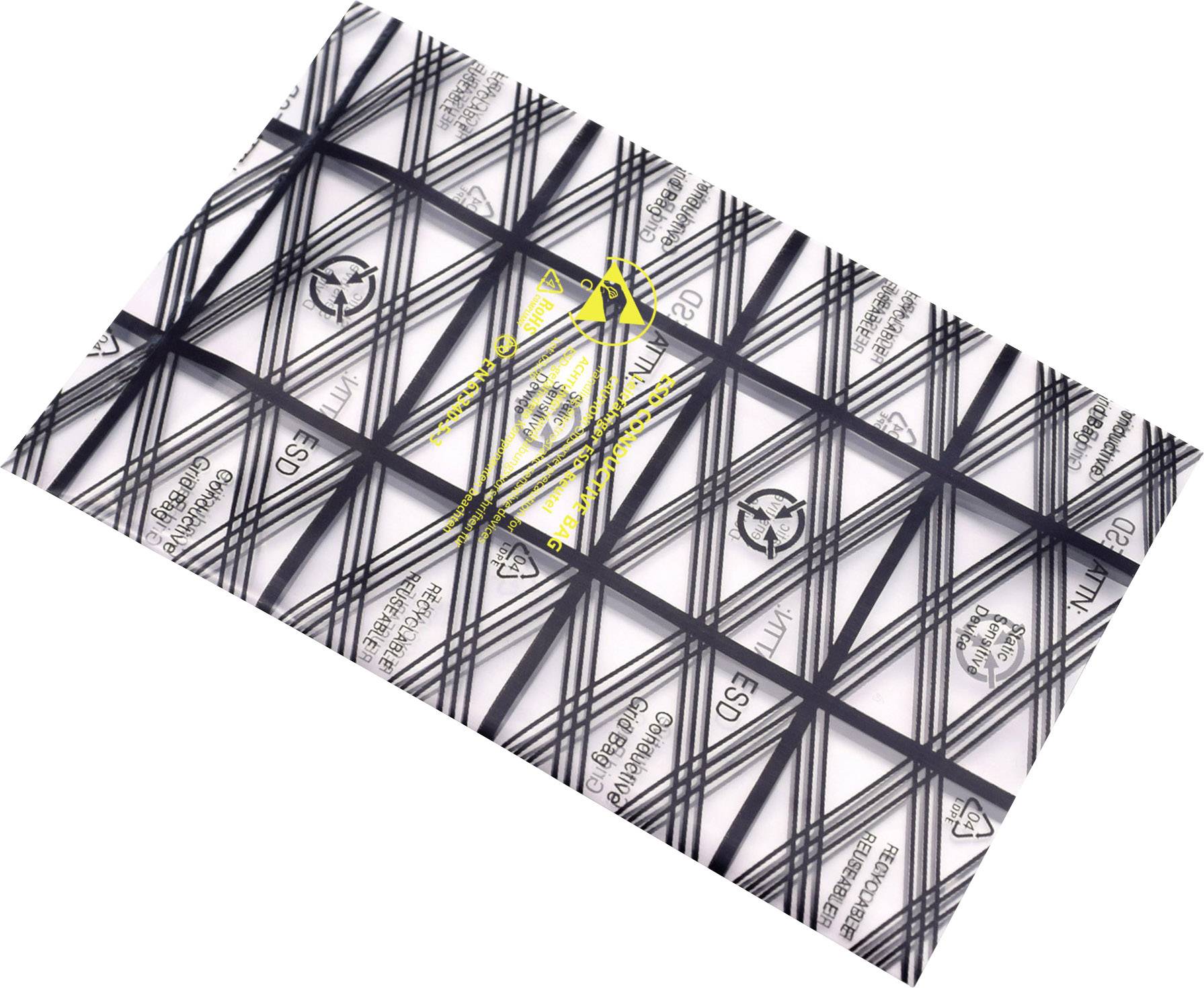 Quadrios ESD-Beutel (L x B) 75mm x 125mm leitfähig ESD-Kennbuchstabe C 10St.