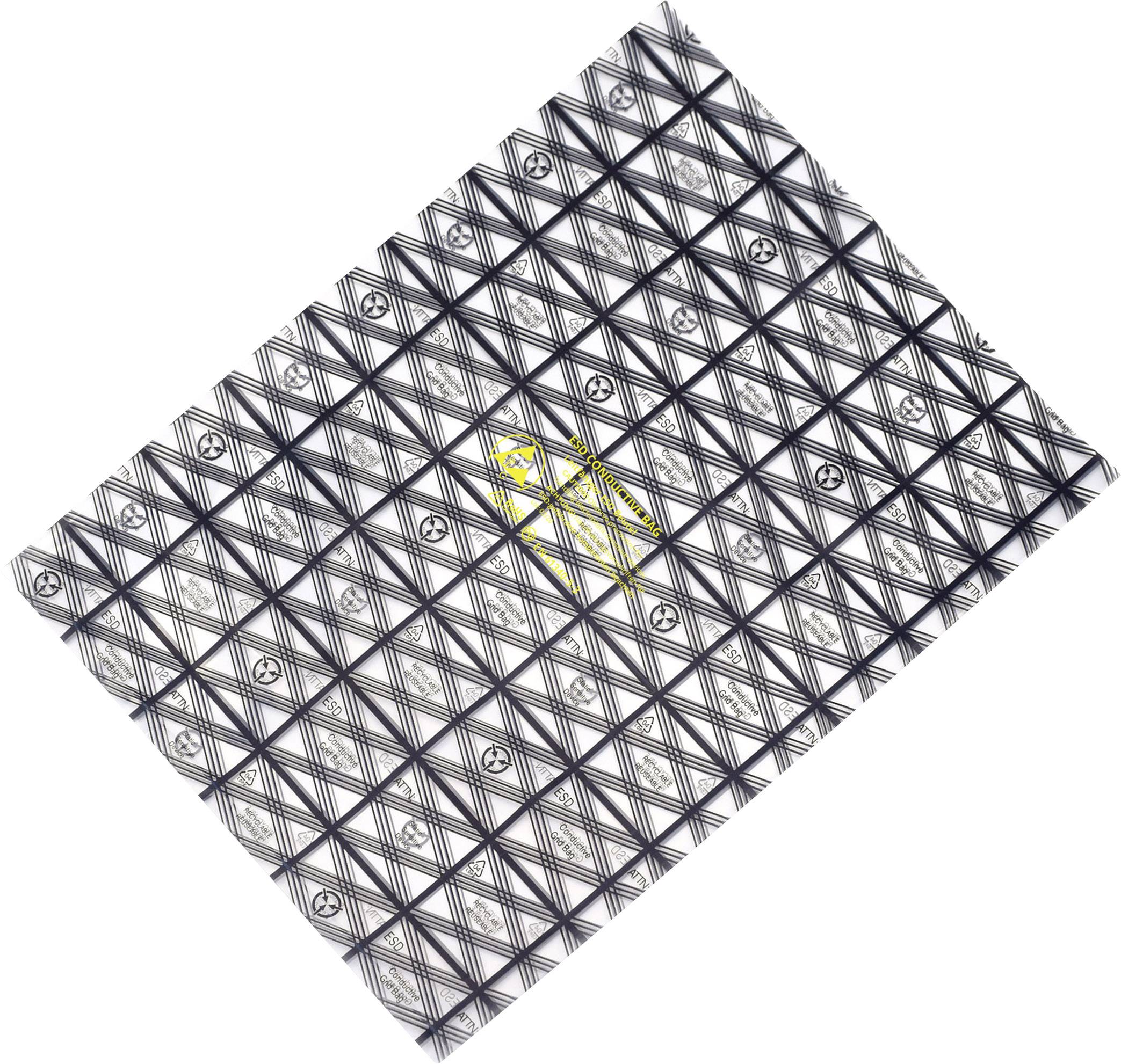 Quadrios ESD-Beutel (L x B) 200mm x 250mm leitfähig ESD-Kennbuchstabe C 10St.