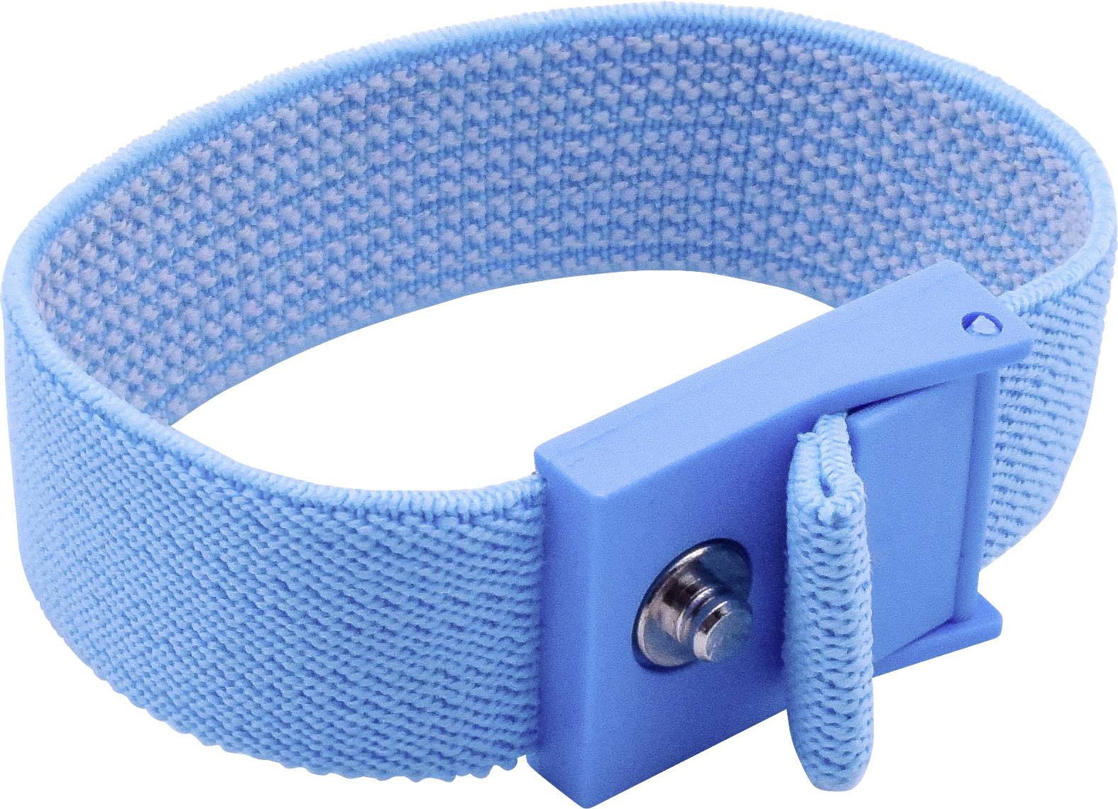 Quadrios ESD-Handgelenkband Blau Druckknopf 4mm