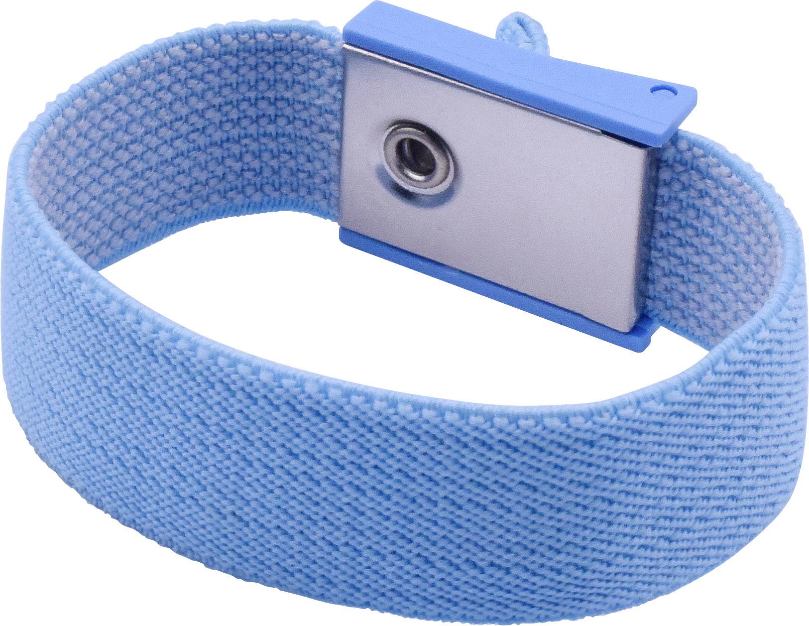 Quadrios ESD-Handgelenkband Blau Druckknopf 4mm