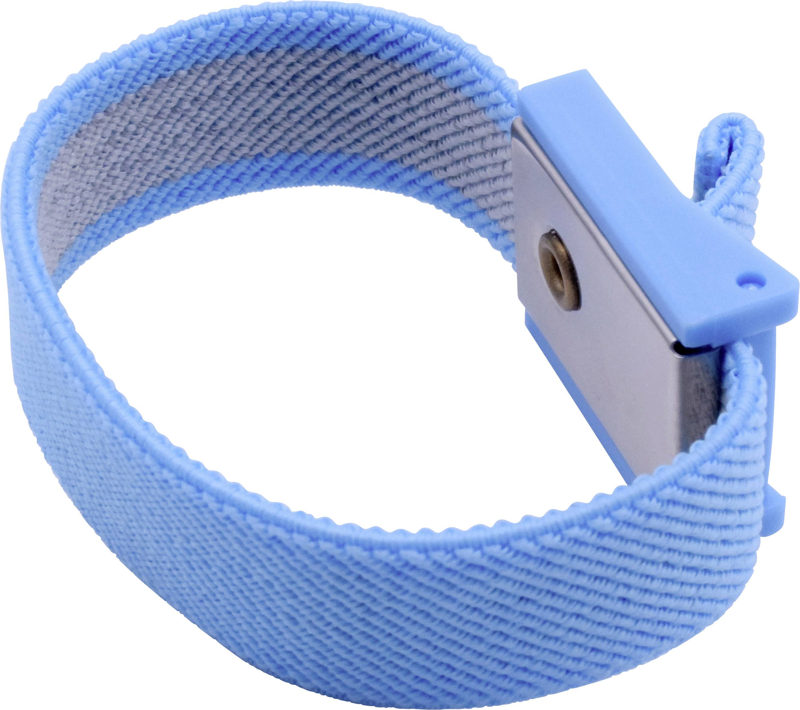 Quadrios ESD-Handgelenkband Blau Druckknopf 10 mm
