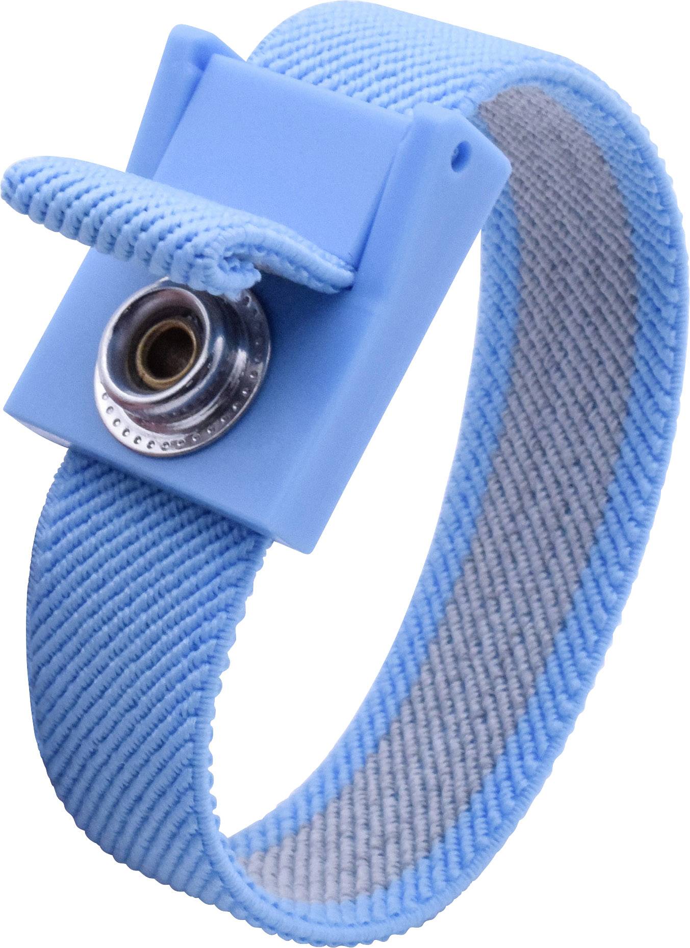 Quadrios ESD-Handgelenkband Blau Druckknopf 10mm