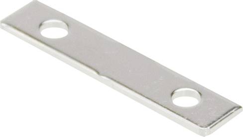 Metallwinkel mit zwei Löchern, geeignet für Verschraubungen und Befestigungen in handwerklichen Anwendungen.