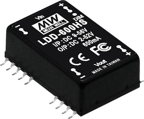 Mean Well LDD-600HS LED-Treiber Konstantstrom 600mA 2 - 52 V/DC dimmbar