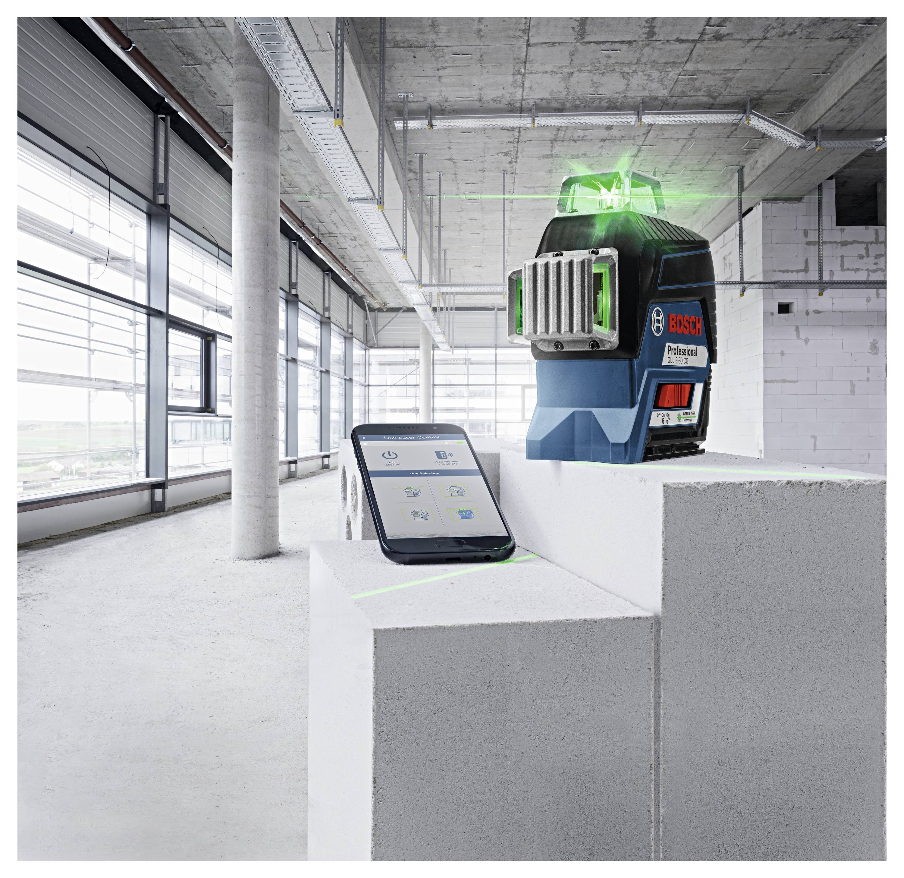 Bosch Professional GLL 3-80 G Linienlaser inkl. Tasche Reichweite (max.): 120 m