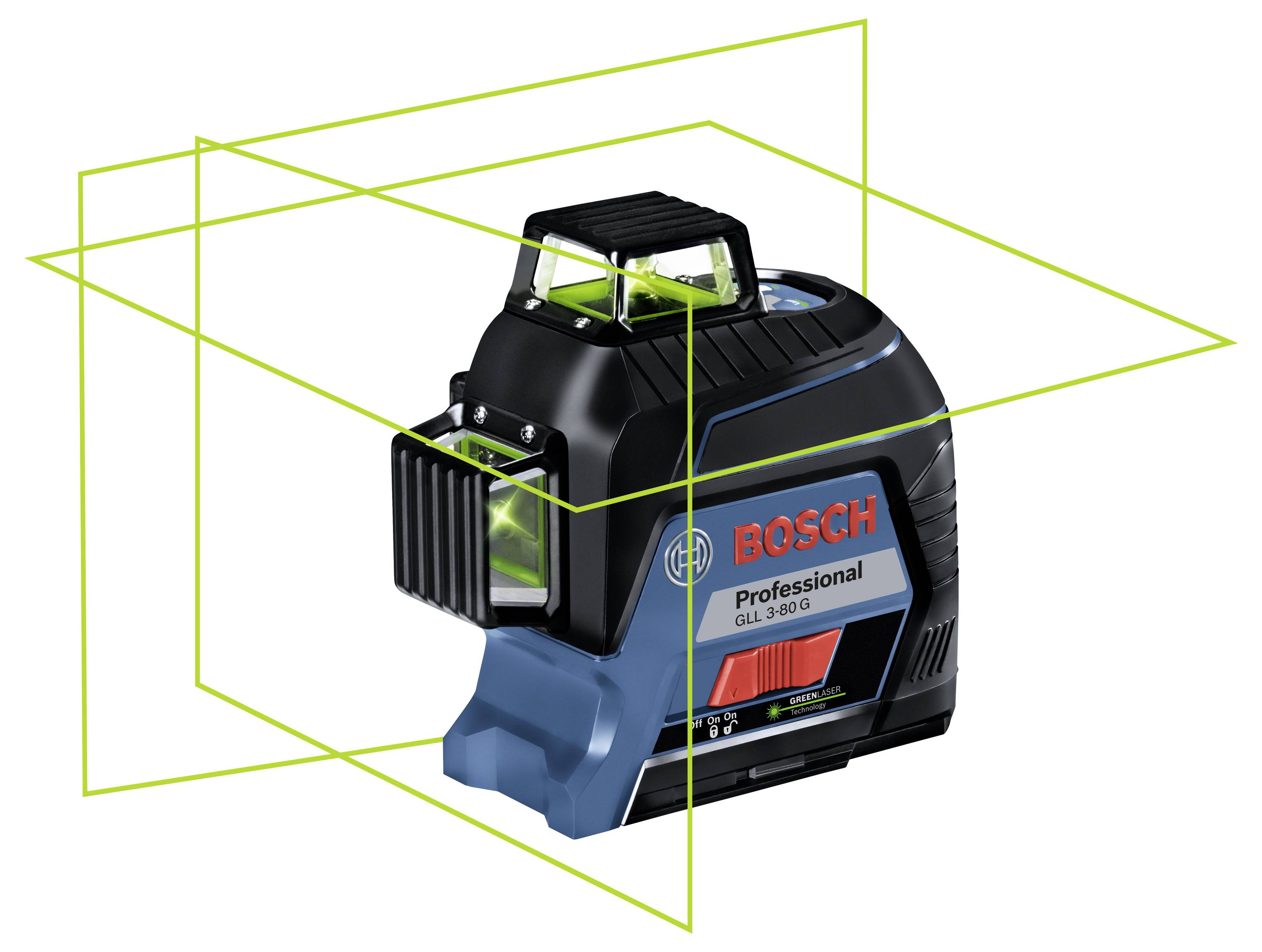 Bosch Professional GLL 3-80 G Linienlaser inkl. Tasche Reichweite (max.): 120 m