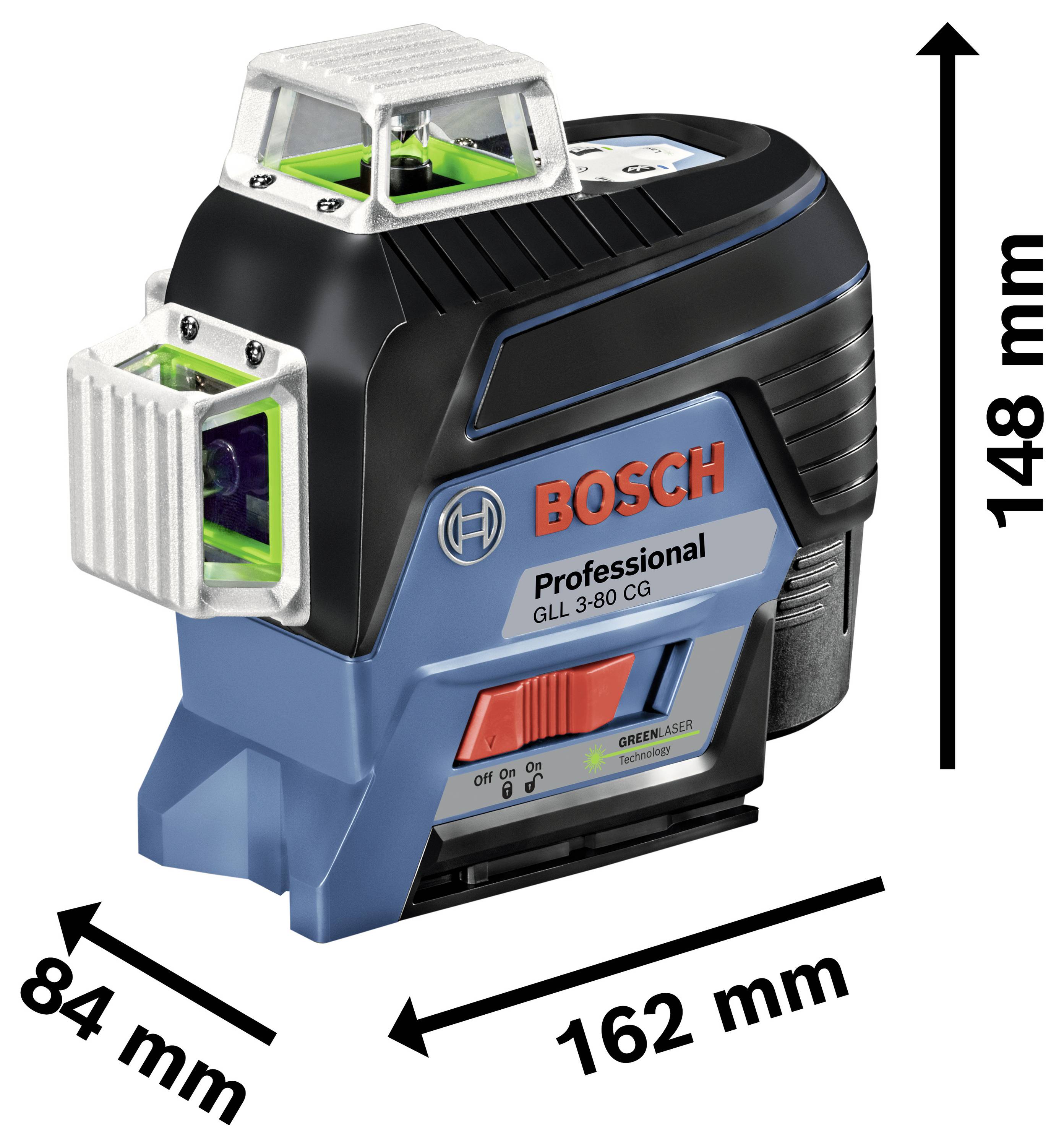 Bosch Professional GLL 3-80 G Linienlaser inkl. Tasche Reichweite (max.): 120 m