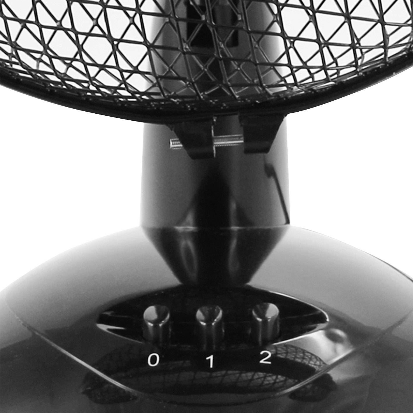 EMERIO Tischventilator 25 W (Ø x H) 23 cm x 36 cm Schwarz Oszillierend