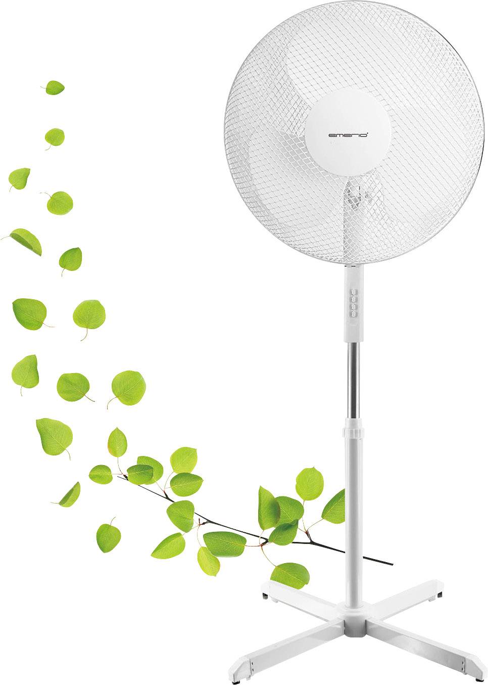 EMERIO Standventilator 45W Weiß