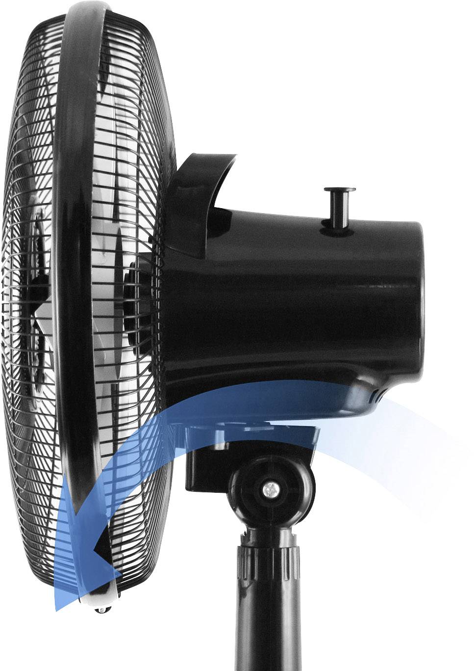 EMERIO Tischventilator 40 W (Ø x H) 30 cm x 52 cm Schwarz Oszillierend