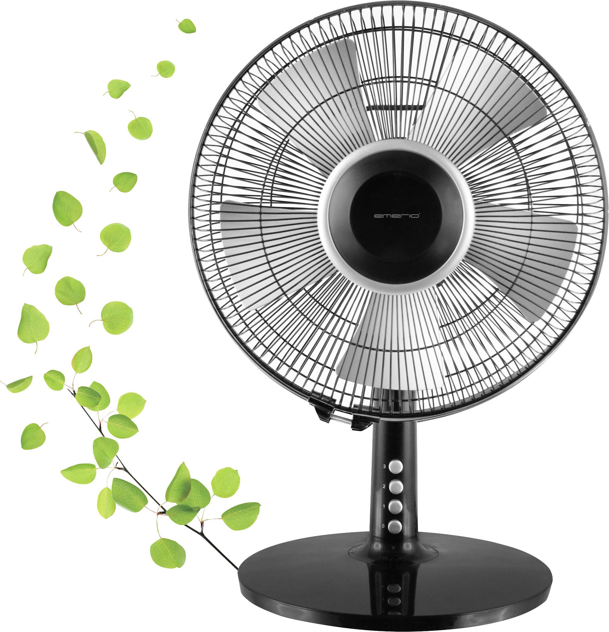 EMERIO Tischventilator 40 W (Ø x H) 30 cm x 52 cm Schwarz Oszillierend
