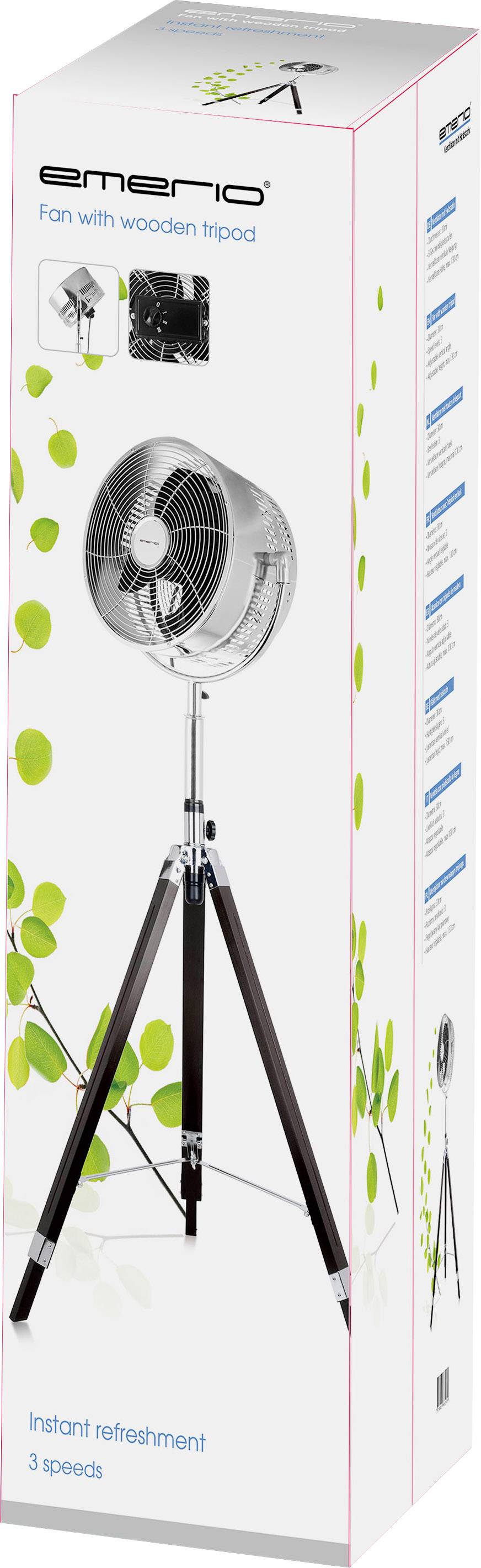 EMERIO Standventilator 80W Chrom