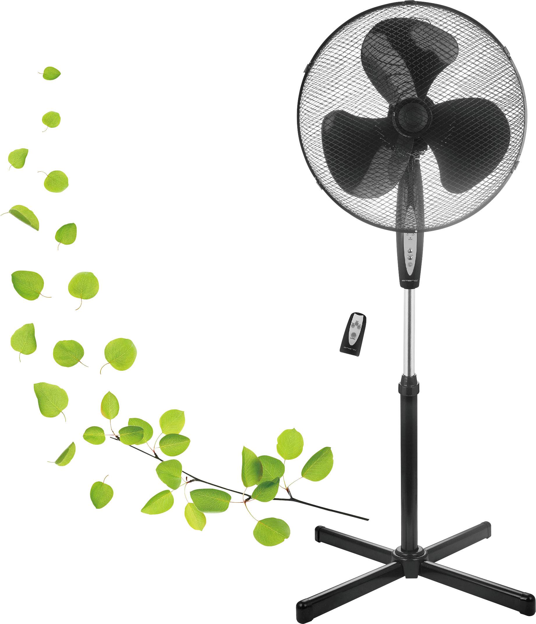 EMERIO Standventilator 45W Schwarz