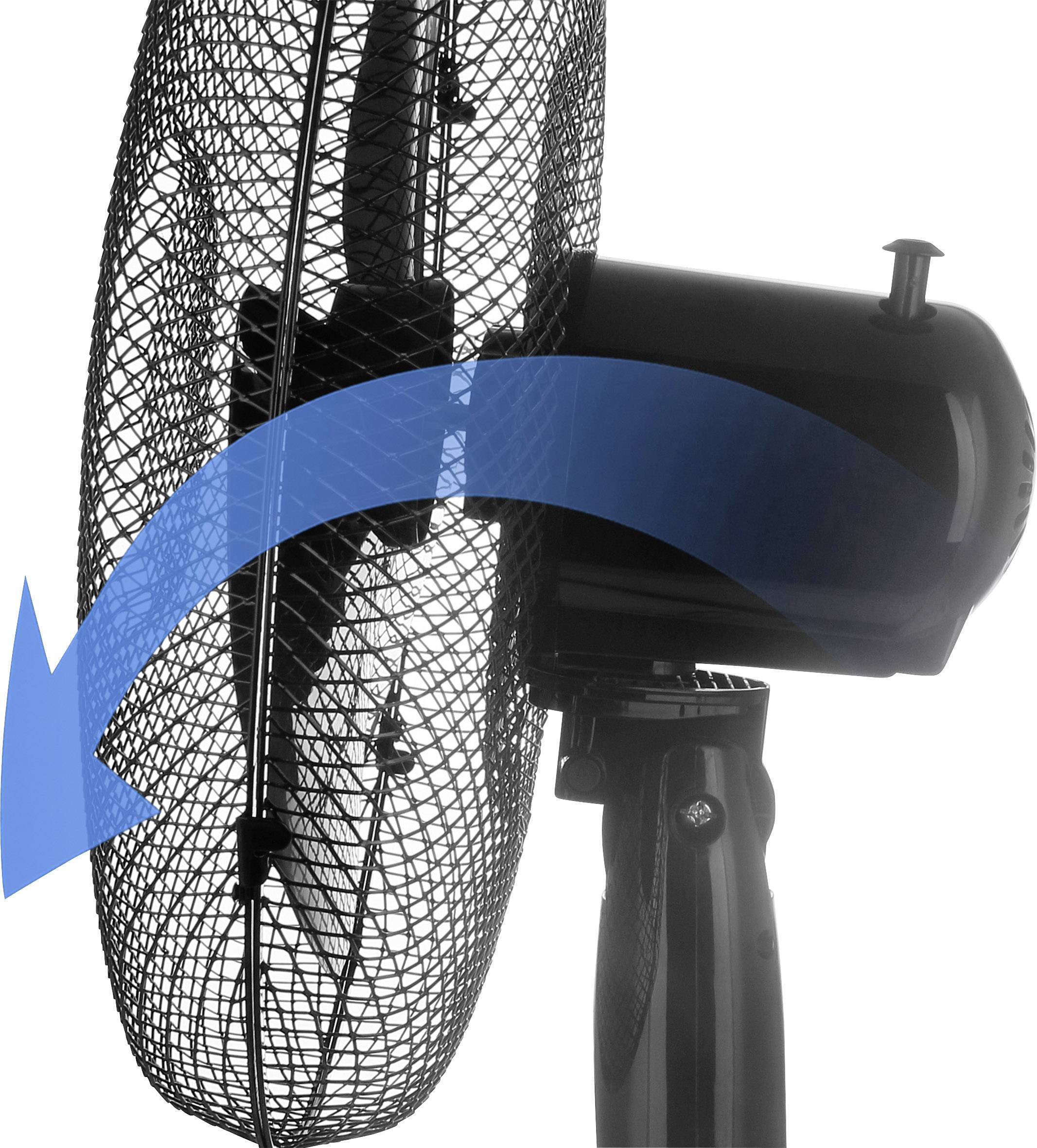 EMERIO Standventilator 45W Schwarz