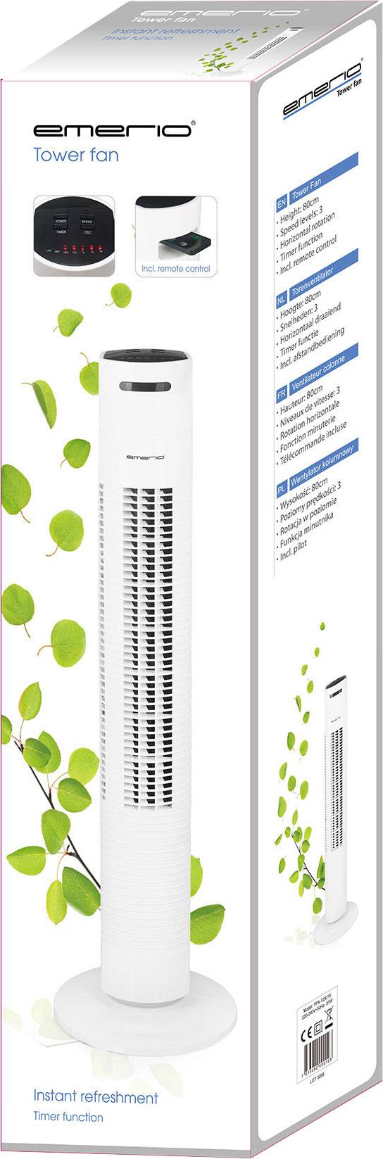 EMERIO Turmventilator 35W Weiß
