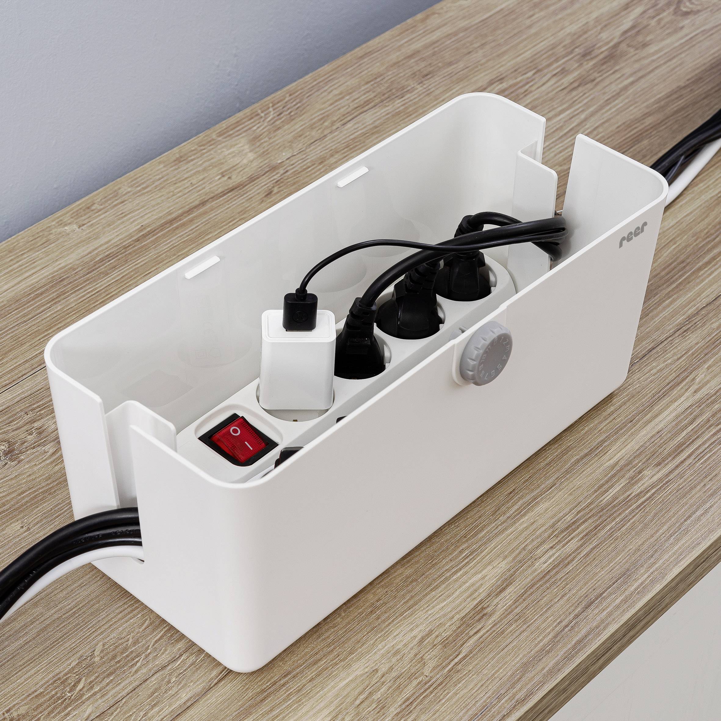 REER CableGuard 78020 Kabelbox Weiß, Grau