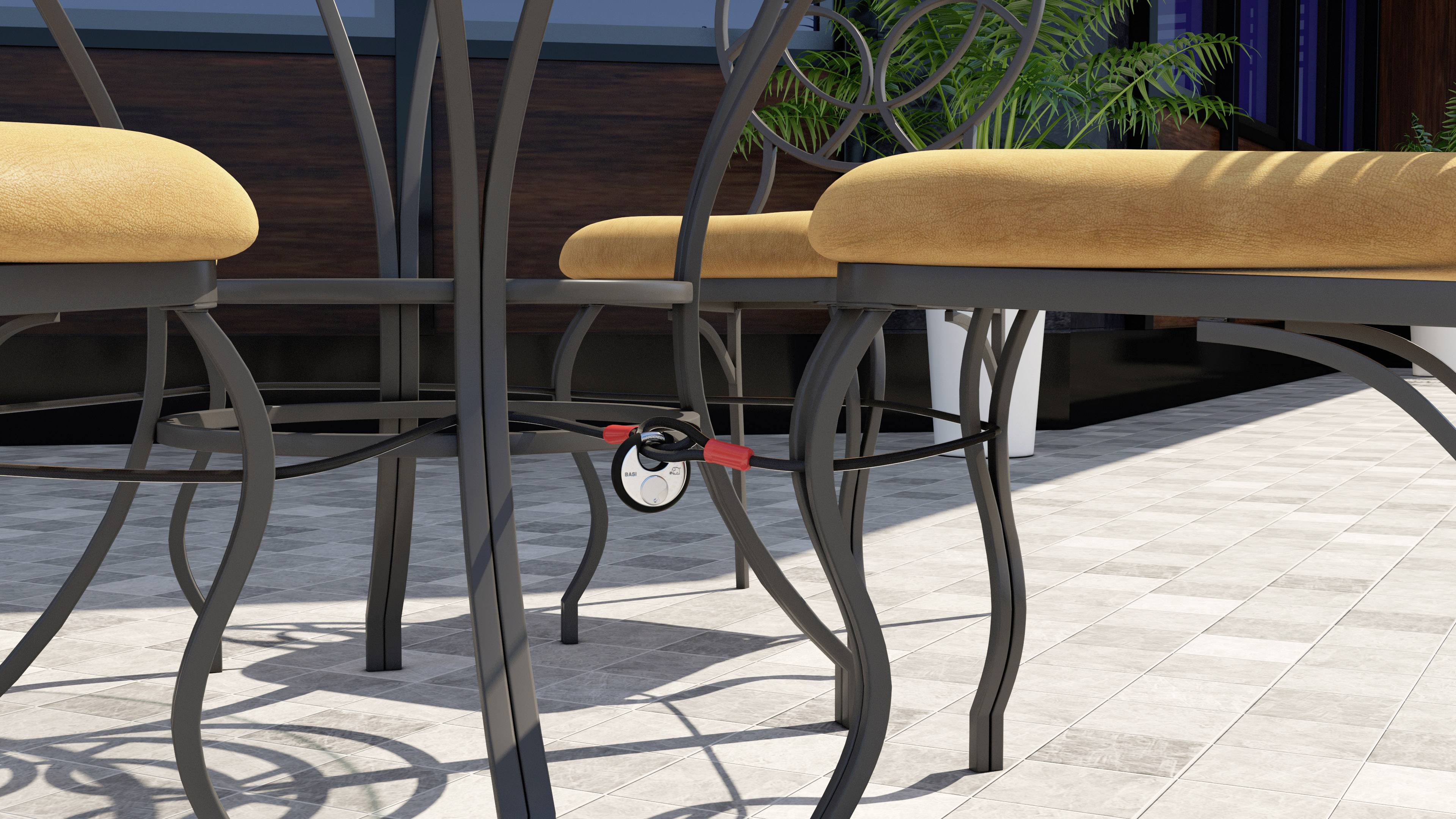 Basi SKA 500 Schlaufenstahlkabel Grau, Schwarz Schlaufen für Vorhängeschloss