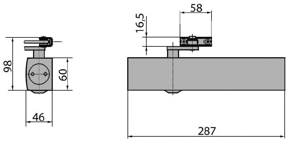 GEZE 1410-0101 Türschließer Weiß
